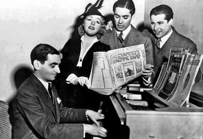 Irving Berlin con protagonistas del musical Alexander's Ragtime Band